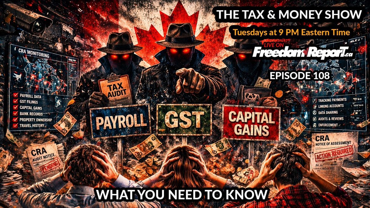 kevinjohnston01's tweet image. 💰 GST / PAYROLL / CAPITAL GAINS: BEAT THEM ALL! 

#Tax &amp;amp; #Money Show E-108, Kevin J. Johnston shows u how to use #GST, #HST, payroll deductions, &amp;amp; capital losses to keep more of your money &amp;amp; grow! 📈💵

Every Tuesday at 9PM Eastern, LIVE ON:
FreedomReport.ca

#CRA #Taxes