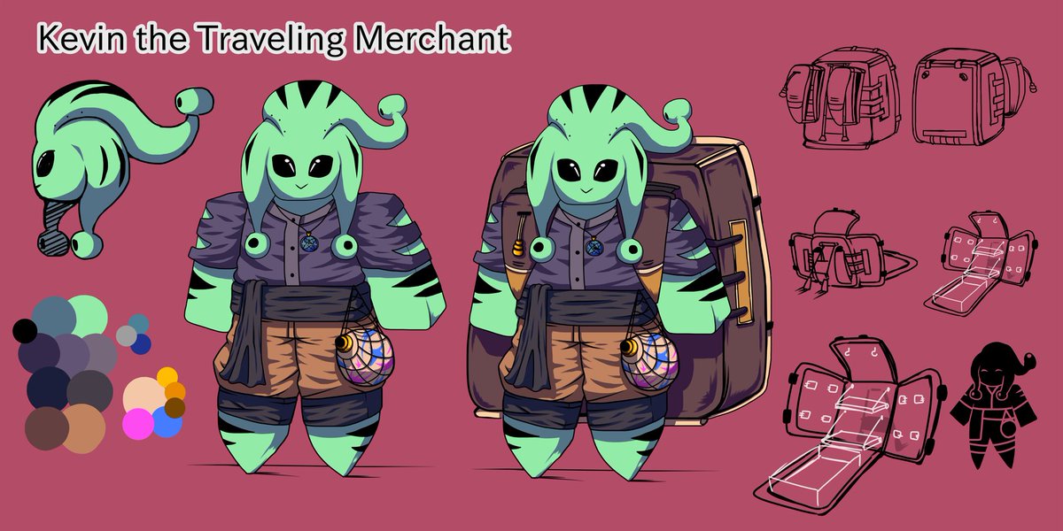 crazy_rtx's tweet image. Kevin The Traveling Merchant - Concept art
#dev #robloxdev #Developers #art #conceptart #characterdesing