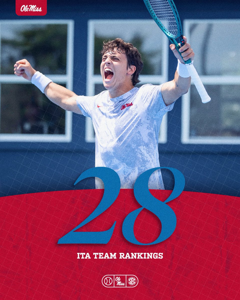 OleMissMTennis's tweet photo. Ranked Rebs 💪

#HottyToddy https://t.co/gRNP1UWAiC