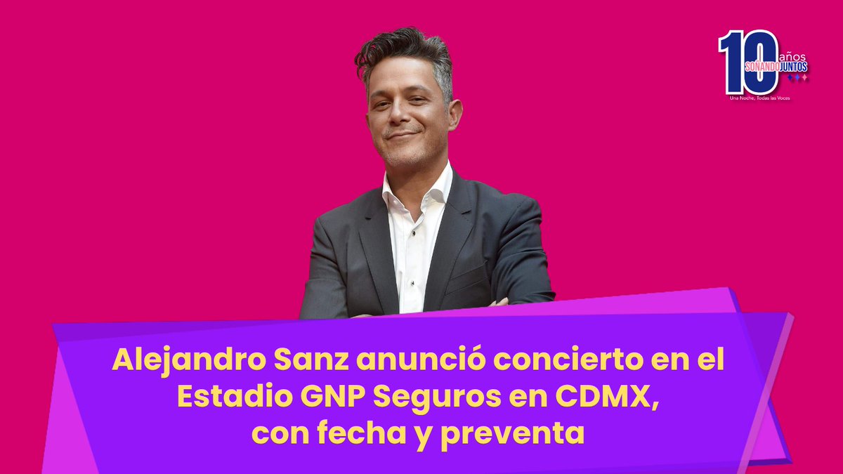 #NotaJoya Alejandro Sanz vuelve 🎤
Anuncia concierto en el Estadio GNP Seguros.
¿Te gustaría verlo en vivo?

👉 Descubre más aquí: n9.cl/286bx