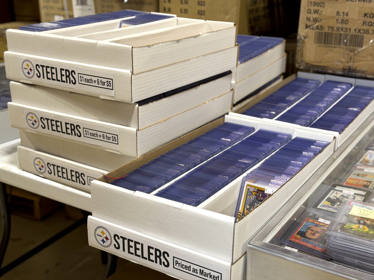 SCCTradingCards's tweet image. DON'T FORGET: Steel City Collectibles is the EXCLUSIVE vendor for single cards of the Pittsburgh Steelers, Baltimore Ravens, Cleveland Browns, and Cincinnati Bengals!

Learn more here 👉 scc.shopping/4sIZk2f

#Topps #NFLDraft