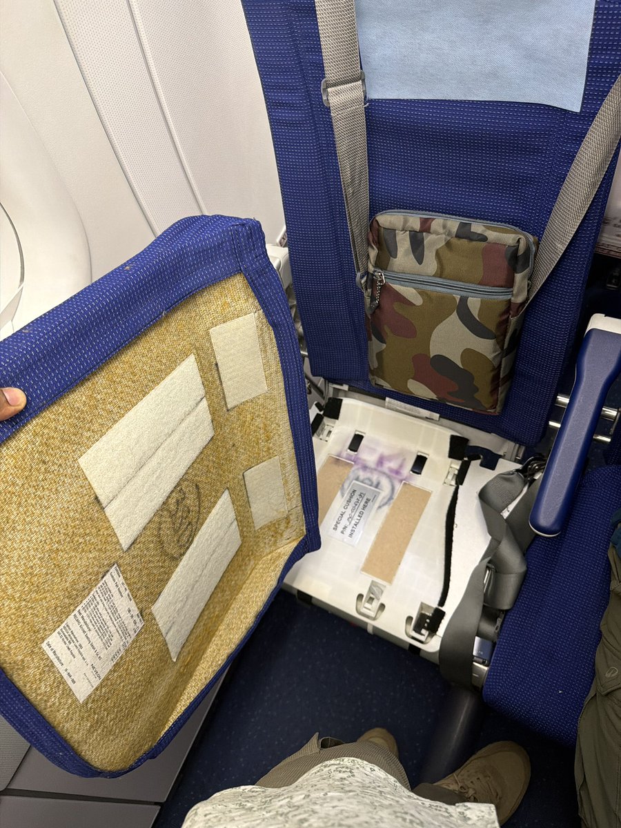 mpcoer's tweet photo. @IndiGo6E Extremely disappointed with the condition of my seat on flight 6E573. The seat panel is damaged and unacceptable safety and comfort.

PNR: MC8EKA

When I raised this, crew member Sneha asked me not to take photos/videos instead of addressing the issue. Request action. https://t.co/QznoqHt2vY