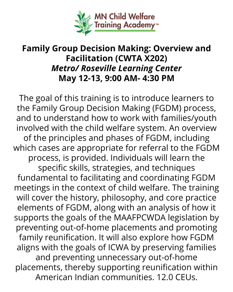 Minnesota Child Welfare Training Academy tweet media
