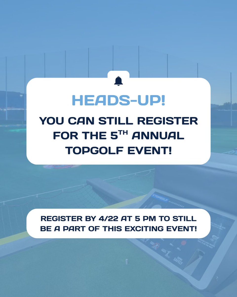 7seizethemoment's tweet photo. Topgolf was able to get us a few more bays for The Austin Denton Foundation Topgolf Event! If you register by 4/22 at 5 PM you can still be a part of this exciting fundraising event. Don’t miss out on this last opportunity to register! 

https://t.co/oQVkpOYfwn https://t.co/tscI1DVctb