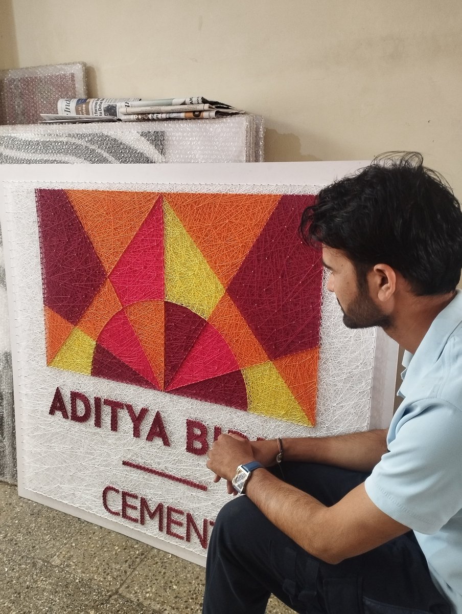 ryart_stringart's tweet photo. ryart Creation..
Creaeted Aditya Birla Group String Art Logo | 5x4 ft Handmade Masterpiece   
#Adityabirla @AdityaBirlaGrp   This stunning handcrafted string art features the iconic Aditya Birla Group logo, created with intricate detailing and precision. Measuring 5ft x 4ft https://t.co/7qE2iKN8o0