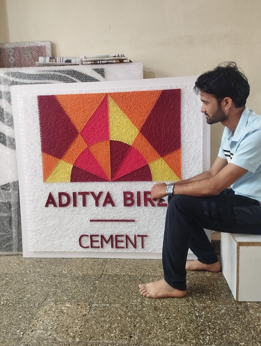 ryart_stringart's tweet photo. ryart Creation..
Creaeted Aditya Birla Group String Art Logo | 5x4 ft Handmade Masterpiece   
#Adityabirla @AdityaBirlaGrp   This stunning handcrafted string art features the iconic Aditya Birla Group logo, created with intricate detailing and precision. Measuring 5ft x 4ft https://t.co/7qE2iKN8o0