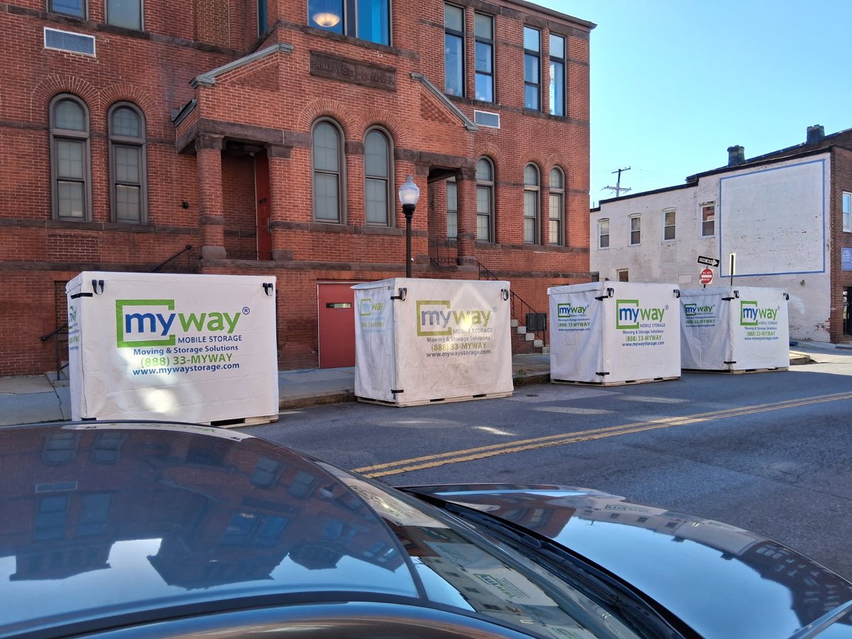 MyWayStorage's tweet photo. Delivered Safeboxes to Baltimore School for the Arts this morning—secure, on-site storage made simple. Need storage on your schedule? We’ve got you covered. https://t.co/LYoFqQdm3U