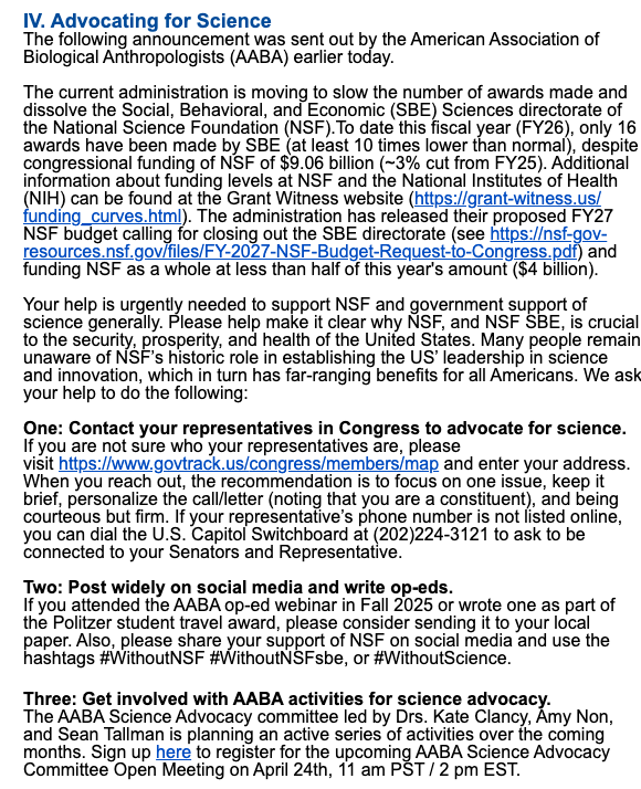 AAAGenetics's tweet photo. In support of efforts to advocate for science we are sharing the msg sent by AABA for our membership. Consider getting involved if you can! 🗣️ 📢🧑🏽‍🔬👩🏻‍💻🧬 https://t.co/kYyHEHypnr
