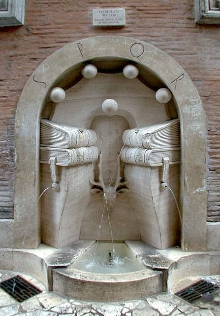 HerodotusWave's tweet photo. The Fontana dei Libri (Fountain of the Books), a historic drinking fountain located in Rome, Italy. https://t.co/Rf0NL61pVi