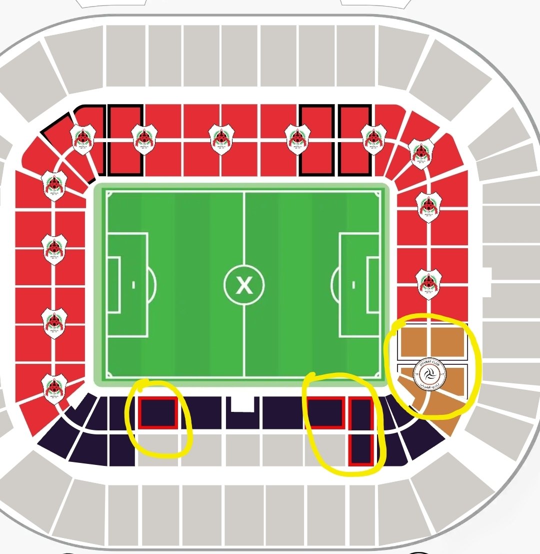يا ليوث الحجز لنا متاح في الاماكن هذي
على الزاوية السعر 10 ريال

في المنتصف حول المنصة 50 ريال
وقريب من جمهورنا

#الشباب_الريان #قطر