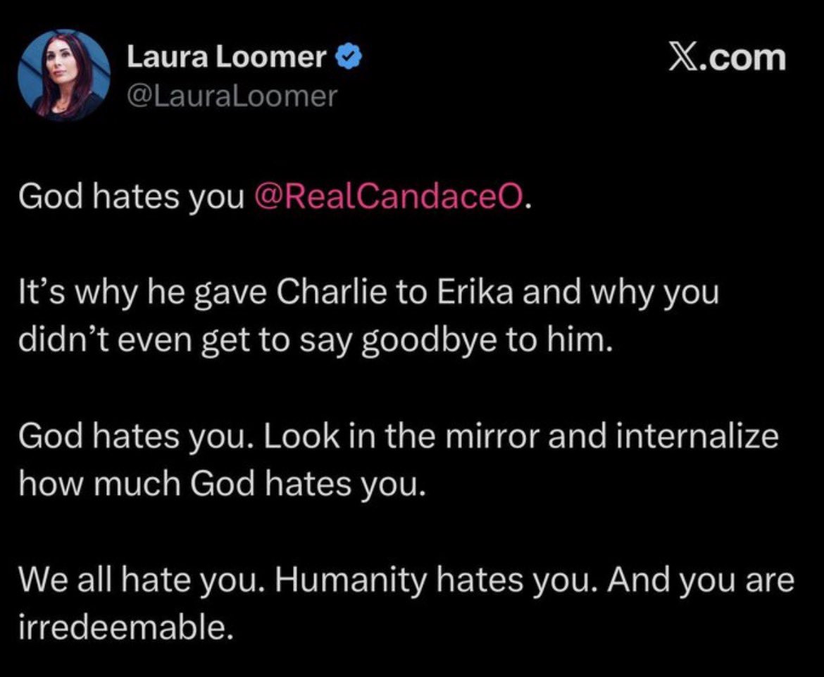 emvpiidd's tweet photo. @LauraLoomer You’re true evil what a disgusting thing to say to someone else. https://t.co/oGjcewvrus