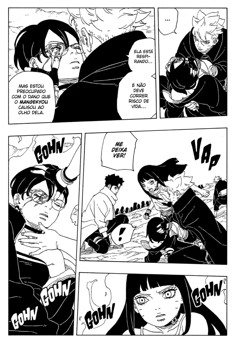 Sarada e Himawari já tiveram contato direto pelo menos duas vezes em tbv, mas em nenhuma desses momentos houve sequer uma conversa entre elas, e com Boruto a mesma coisa.
Por algum motivo Ikemoto está esquivando de nos mostrar interações de apoio e carinho deles com a Hima.