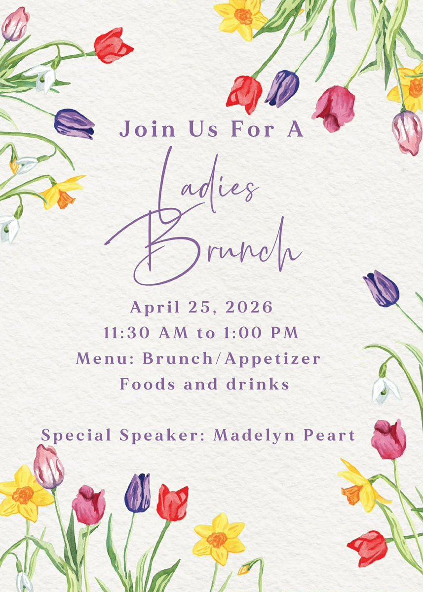 Details are below for this Saturday's Ladies Brunch.