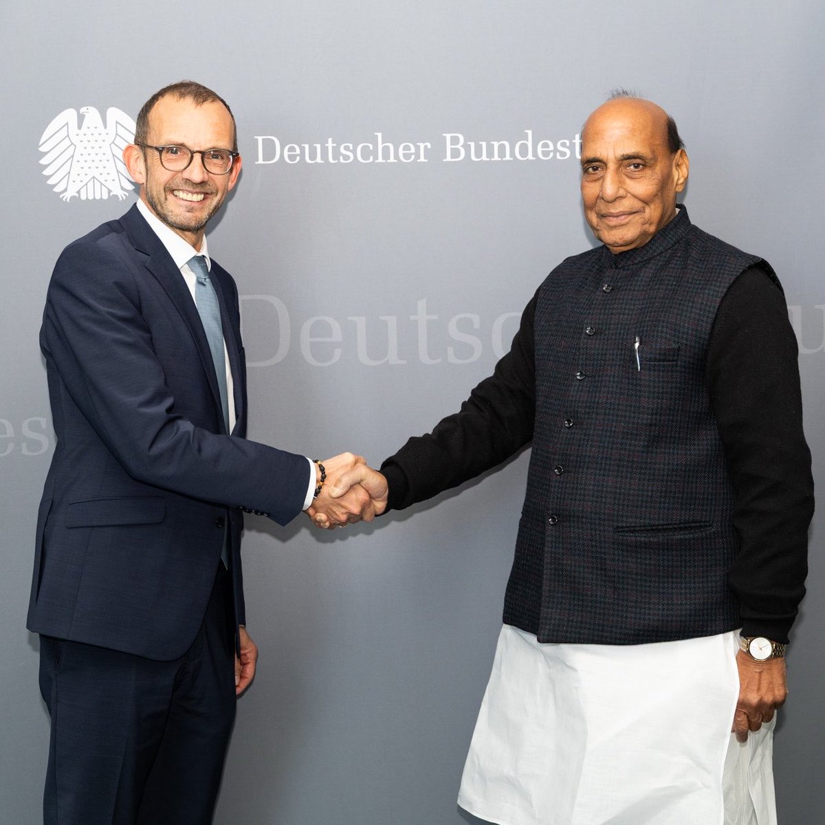 Raksha Mantri Shri @rajnathsingh, during his address to German ...