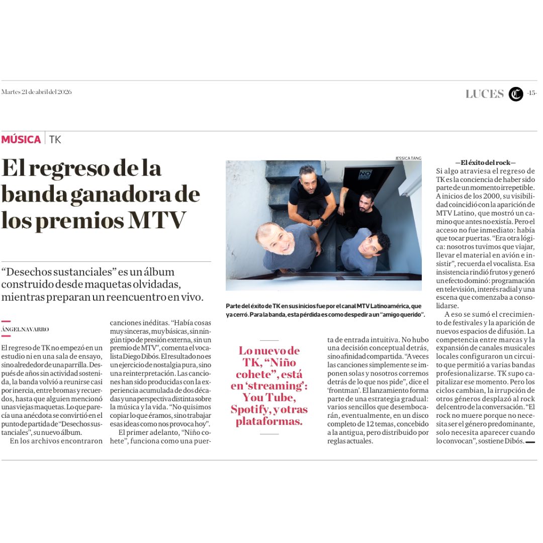 tkperu's tweet photo. 📶 Nota en El Comercio. ¡Falta muy, muy poco! TK en vivo. 24 de abril. 8:00pm. Sargento Pimienta. Entradas en Joinnus: https://t.co/bMtSjUCFqG https://t.co/suC7qwAkay