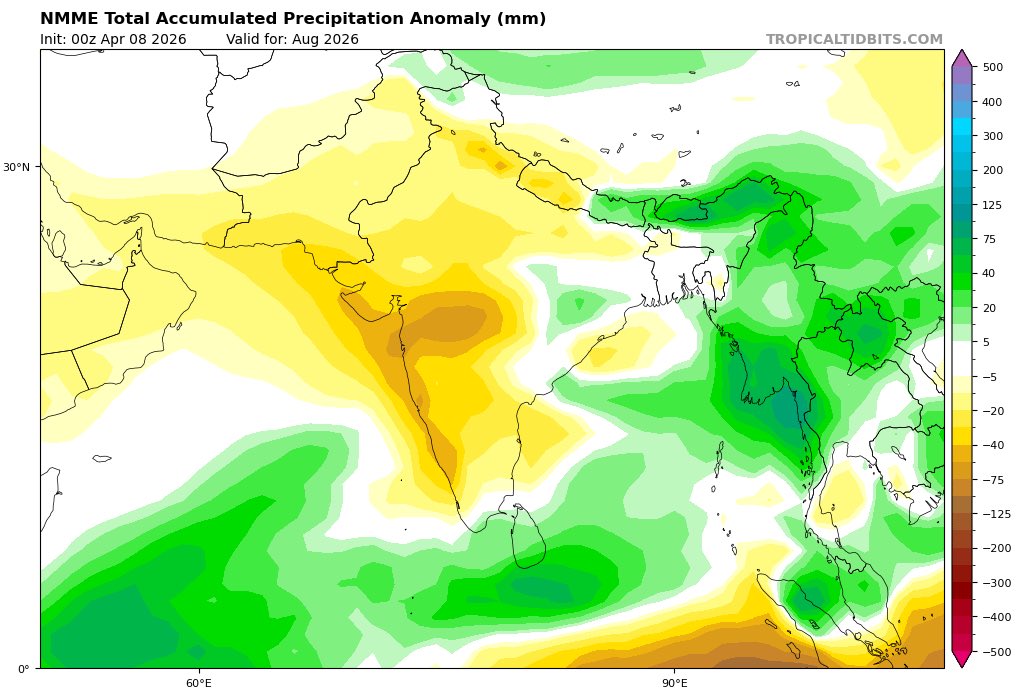 Geo_Student_'s tweet image. June July August Monsoon Outlook Forecast Based On Multi Model Outlook 
#Monsoon2026
#Weather
#Climatechange