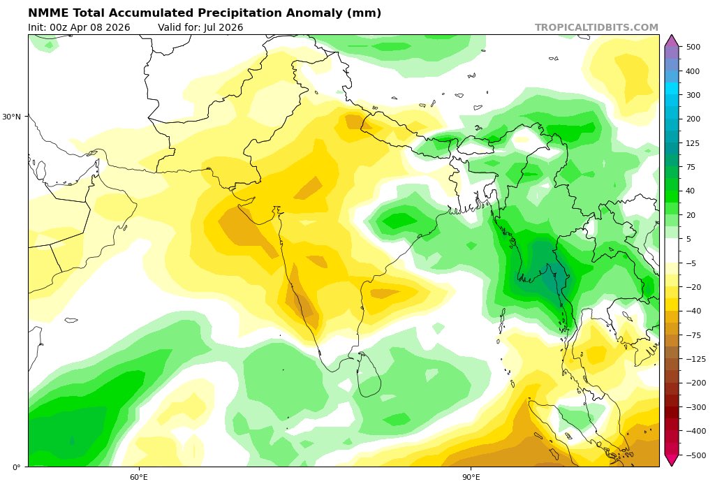 Geo_Student_'s tweet image. June July August Monsoon Outlook Forecast Based On Multi Model Outlook 
#Monsoon2026
#Weather
#Climatechange
