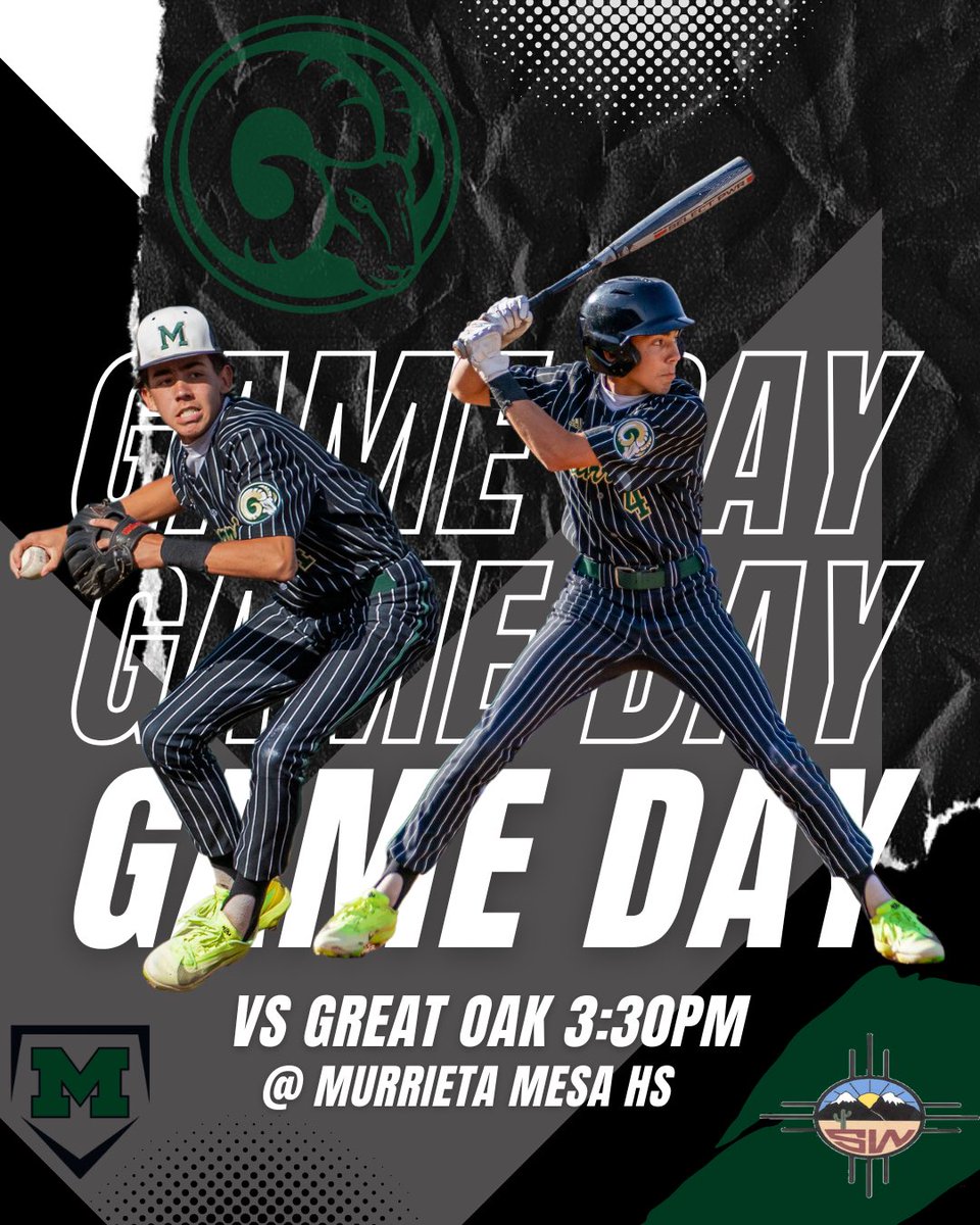 mesa_baseball's tweet photo. Game 1 vs Great Oak. 3:30 at Mesa. #MurrietaMesaBaseball #WeAreMesa #GoRams https://t.co/5GP5lvYE9X