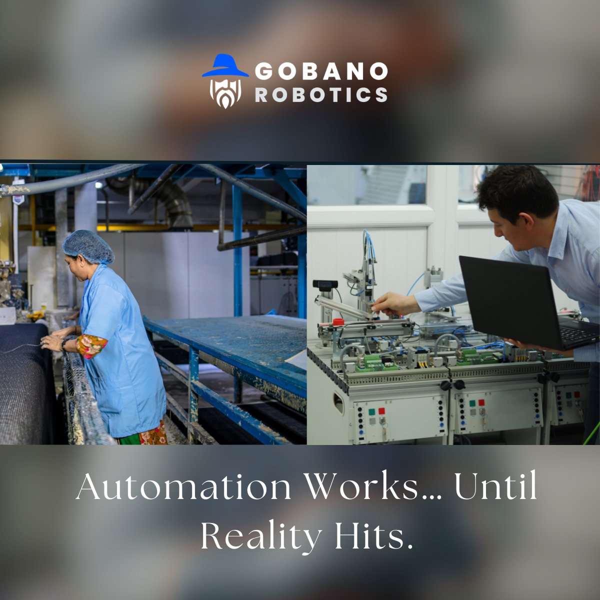 Gobanorobotics's tweet photo. Most factories aren’t “under-automated.”
They’re dealing with problems automation wasn’t built for.
-Variability
-Exceptions
-Change.
Manual work fills the gap.
Gobano Robotics is built for it.
#Manufacturing #Automation #SmartFactory #IndustrialAI #AIinManufacturing https://t.co/EHd5l6Rxxy