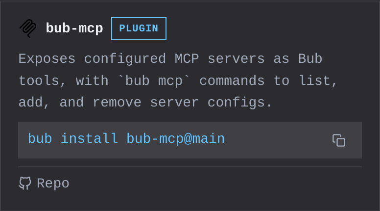 bubdotbuild's tweet photo. We now have a new plugin that brings the Model Context Protocol to #bub .

#python #mcp #agent https://t.co/P70bvwc48Y