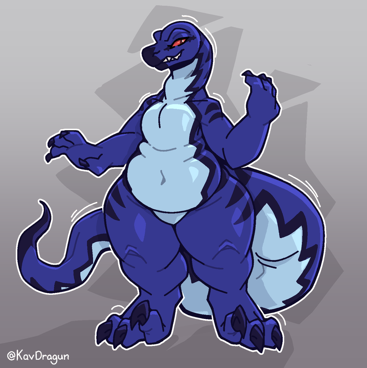 [C for @/AngelDaFox , art by me]

Chonky raptor Boy !