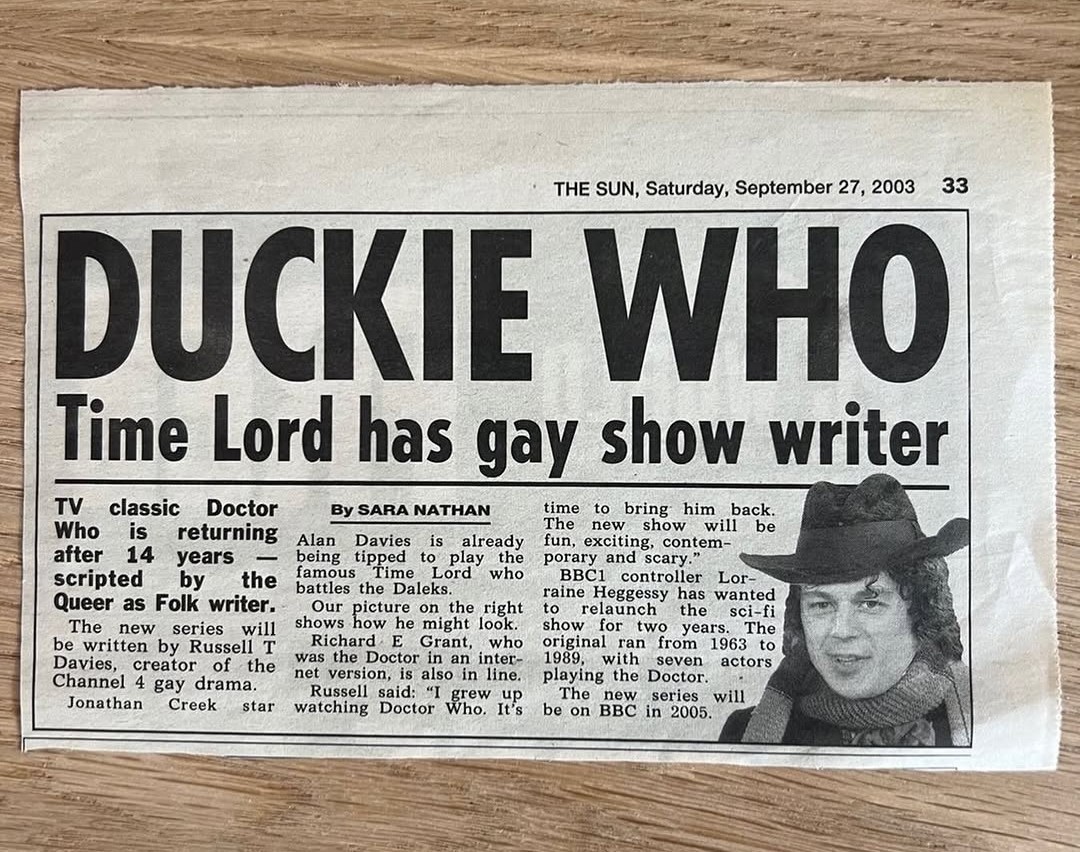 mattdoctorwho74's tweet image. Big news in 2003 #doctorwho