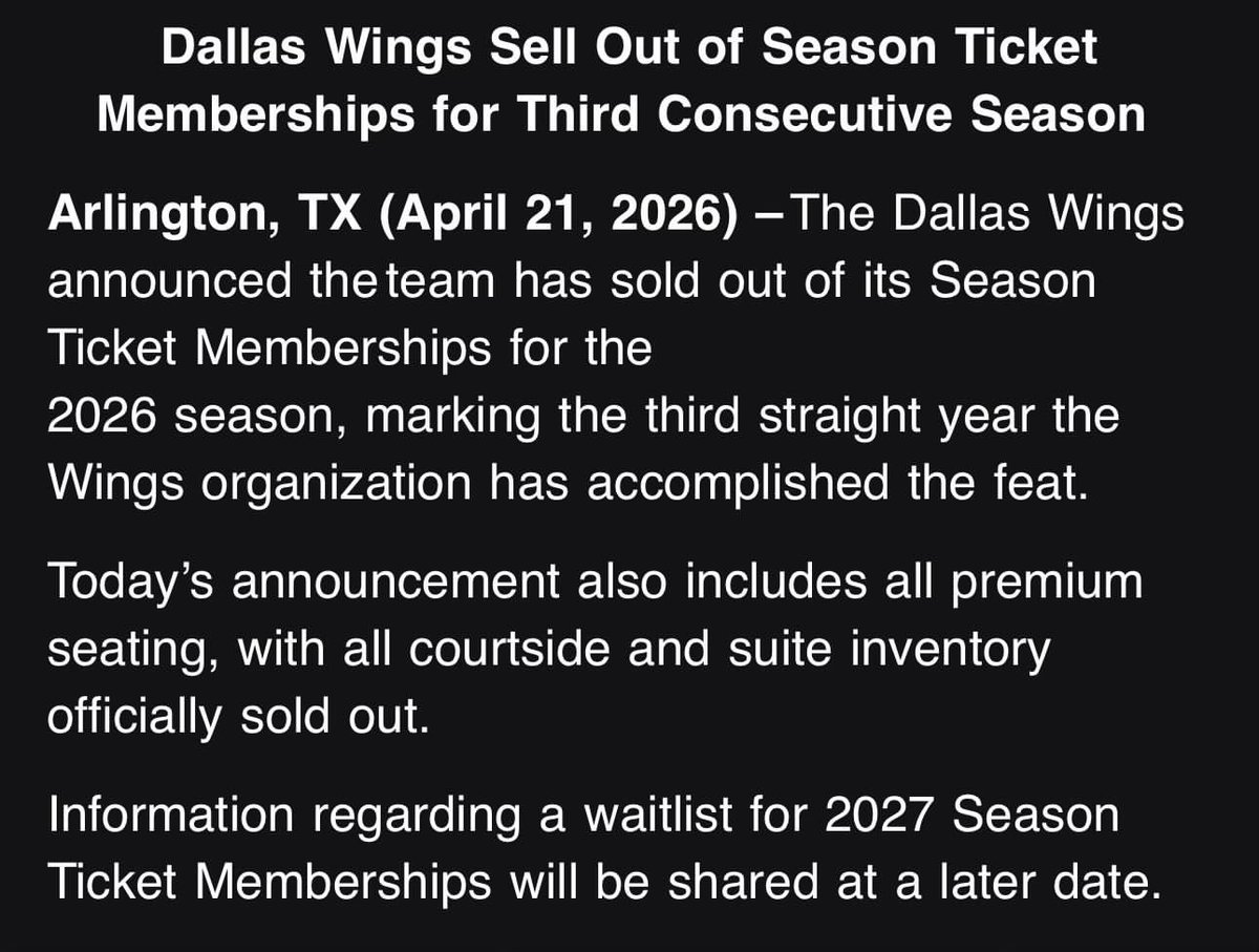 Dallas Wings Updates tweet media