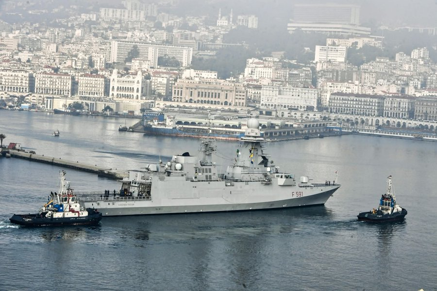 kmldial70's tweet photo. Another #FremmBergamini class #Fregate docked today(04/21/2026) at the port of #Algiers in a 3-day visit , it will conduct a "PASSEX" exercice with the AlgerianNavy as a part of the visit .
Is there any good news looming ? https://t.co/8ne1pAnIzX