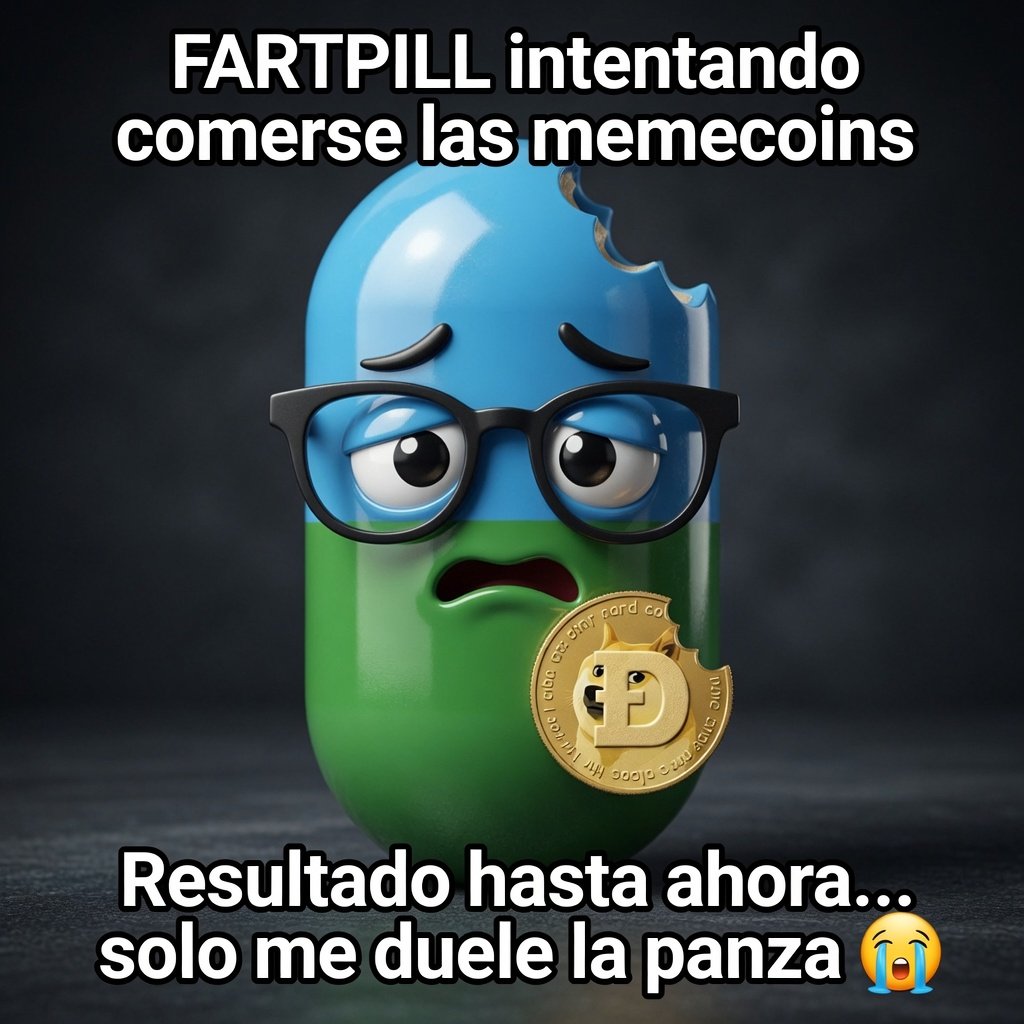 FartPill7's tweet image. Intenté comerme el mercado…
terminé con dolor de panza 😭💊
pero al menos no haré rugpull.

Tried to eat the market…
ended up with a stomach ache 😭💊
but at least I won’t rugpull.

#SolanaGems #SolanaTokens #CryptoAdoption  #CryptoGems