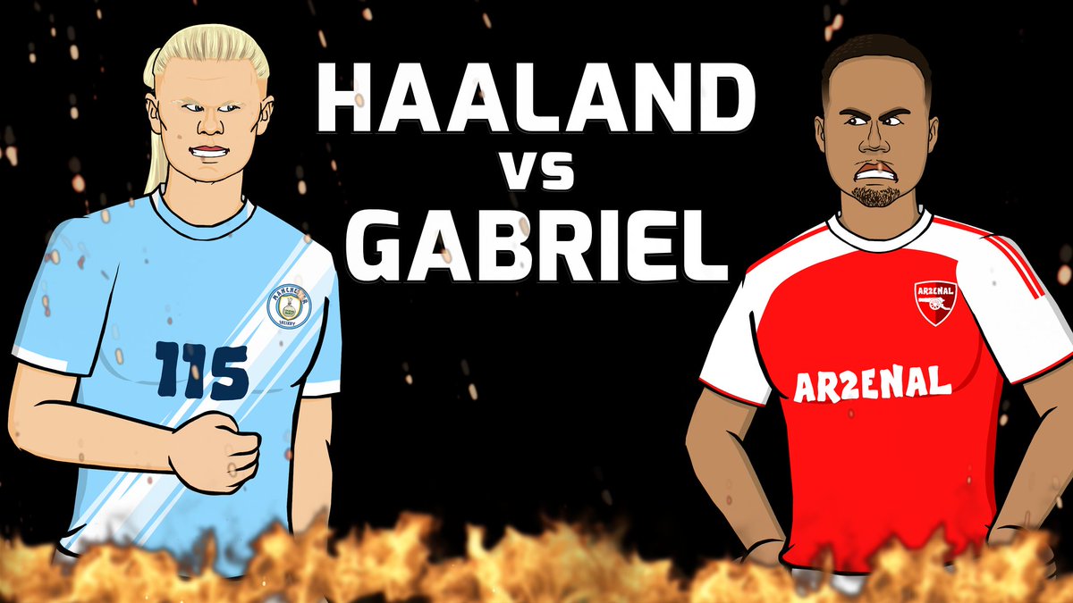 442oons's tweet photo. Haaland vs Gabriel! 
https://t.co/T9t738VRjn https://t.co/BUWeuaAO9c