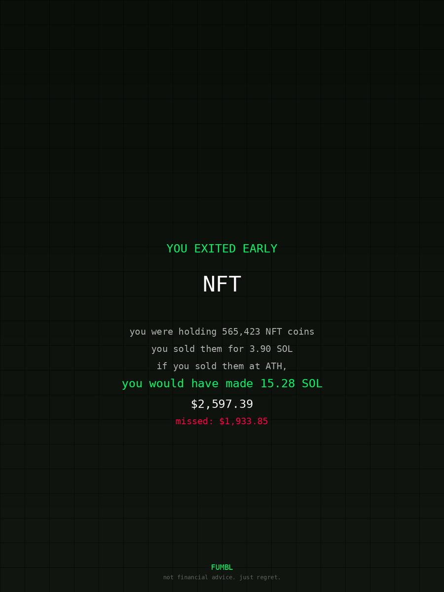 Furknnntahhtkin's tweet image. just checked fumbledbags.com bro actually coulda had a fat bag on $NFT 

5AJe2gWSiCayATTDsdxaqaaXd5XhYZotPKZfwktfbrrr
#trust 
#hits