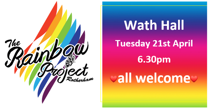 Stag_RosePPG's tweet image. #Tuesday - The Rainbow Project - Rotherham - social night

Wath Town Hall, Rotherham S63 7RE #FREE 6pm

Open to all, learn what Rainbow Project can do for you.

Make new friends - have a good time - #lovenothate
❤️🧡💛💚💙💜🤎🖤🩶

#YouMatterAlways #Pride #PeerSupport