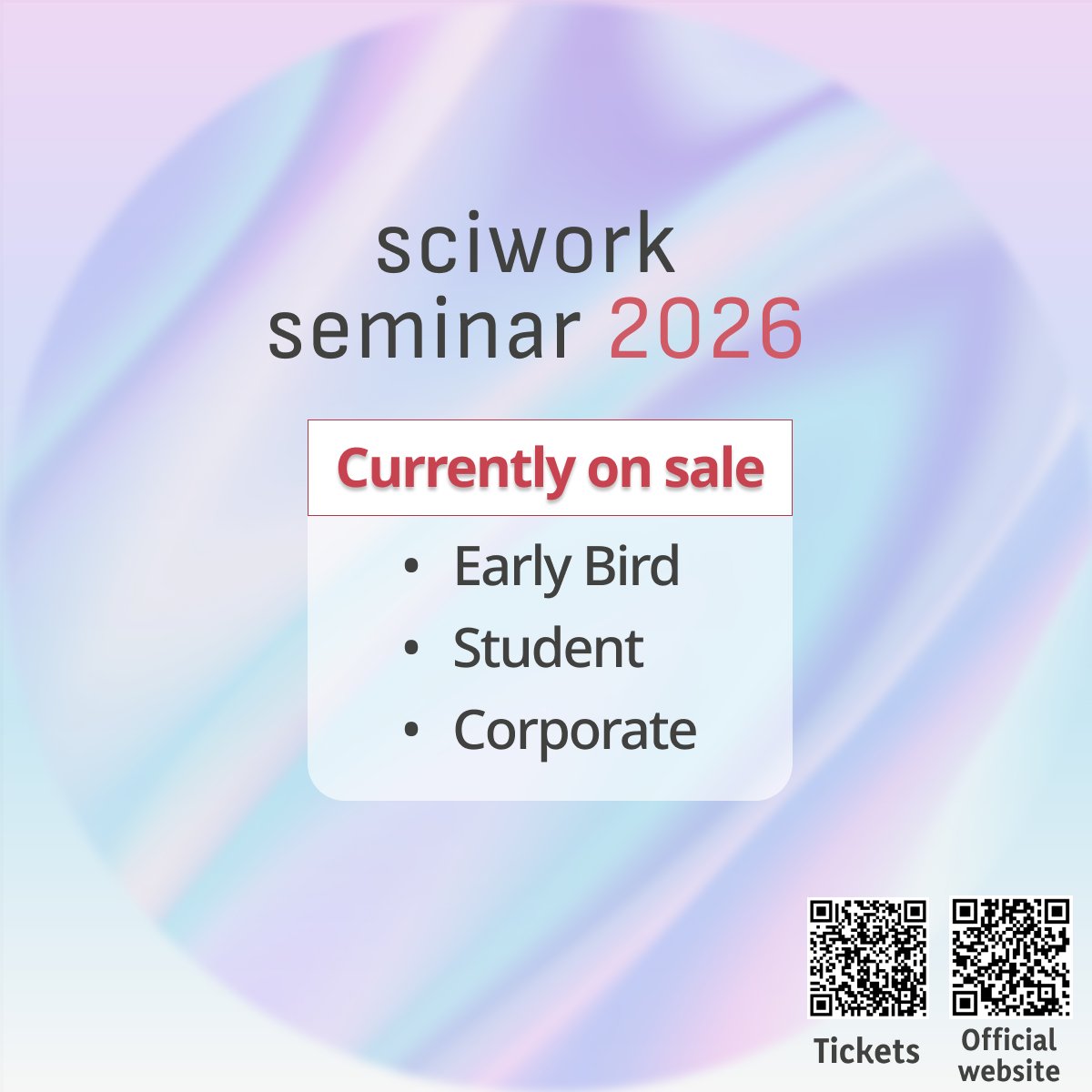 sciwork's tweet photo. 🚀 sciwork Seminar 2026 : Ticket on Sale Now!!
sciwork is an open-source community.

This summer, sciwork will host a one-day seminar, offering a feast of professional knowledge through multiple talks and workshops.

More info in the comment👇 https://t.co/jRSBwbT7Vc