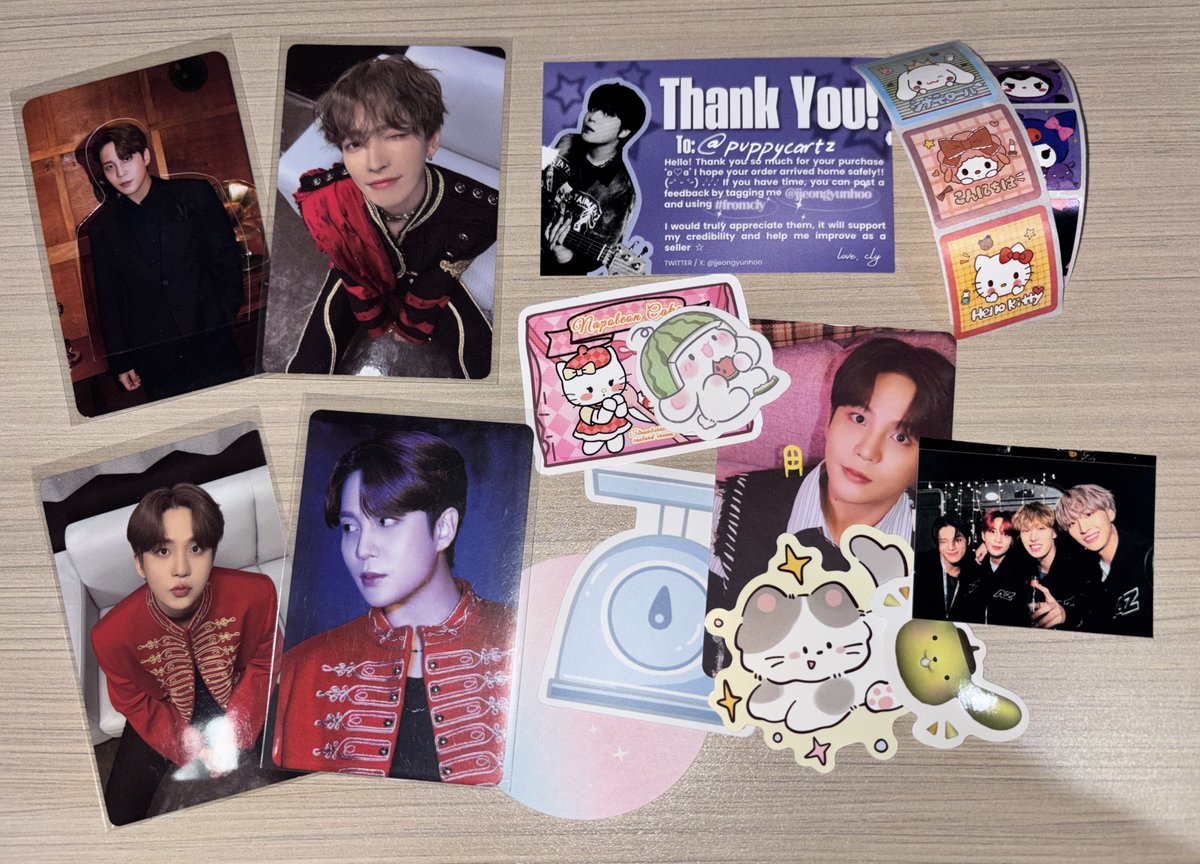 puppycartz's tweet photo. I got my pcs quickly and safely!! Thank you so much @jjeongyunhoo 🥰💕 #fromcly https://t.co/BjtSoATou2