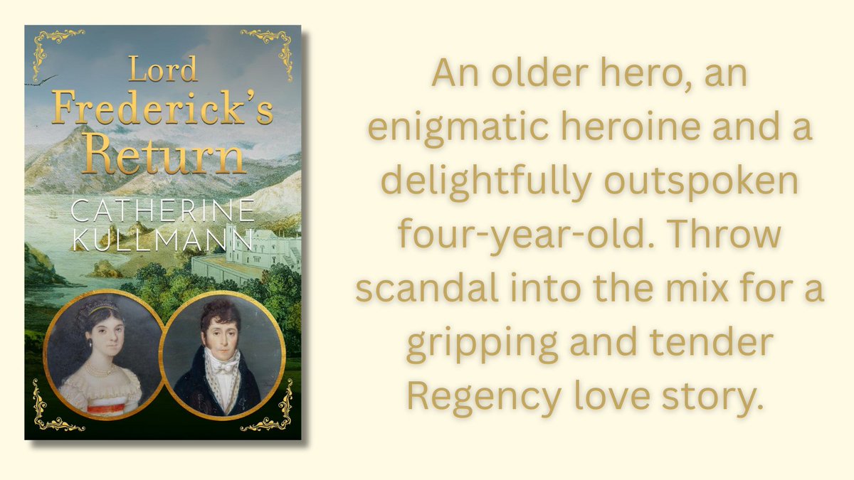 CKullmannAuthor's tweet image. Lord Frederick's Return

An older hero, an enigmatic heroine and a delightfully outspoken four-year-old. Throw scandal into the mix for a gripping and tender #Regency love story

"warm and thoughtful" "A delightful read" "heartfelt"

mybook.to/Frederick Free on #KU
