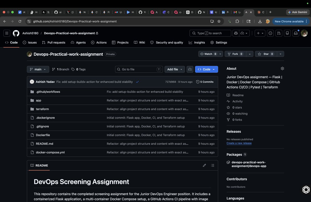 Developer_X01's tweet photo. Built a production-ready Docker setup 🐳
Non-root user, slim image, optimized layers, Redis via Compose + health checks.
Learned: Docker isn’t just running containers-it’s designing systems.

#Docker #DevOps #CI_CD https://t.co/XSi9OOCdYx
