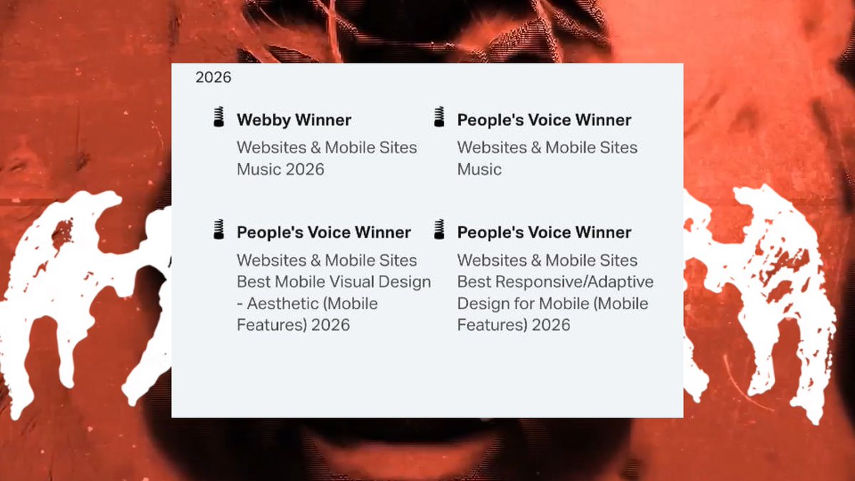 🏆 Lady Gaga e Michael Polansky levam 4 estatuetas no Webby Awards 2026, pelo site de divulgação do "MAYHEM".

O prêmio é dado pela Academia Internacional de Artes e Ciências Digitais, um órgão composto por mais de 2 mil especialistas do setor e inovadores em tecnologia.

A dupla