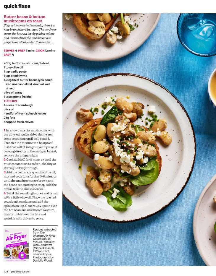AirFryerUk's tweet image. Thrilled to be featured in the Mediterranean Air Fryer issue of @bbcgoodfood Mag. It’s an honour to contribute to this publication, and to showcase how simple, flavour-packed Mediterranean dishes can be made easier in the air fryer.

#AirFryerRecipes #GoodFood #Magazine