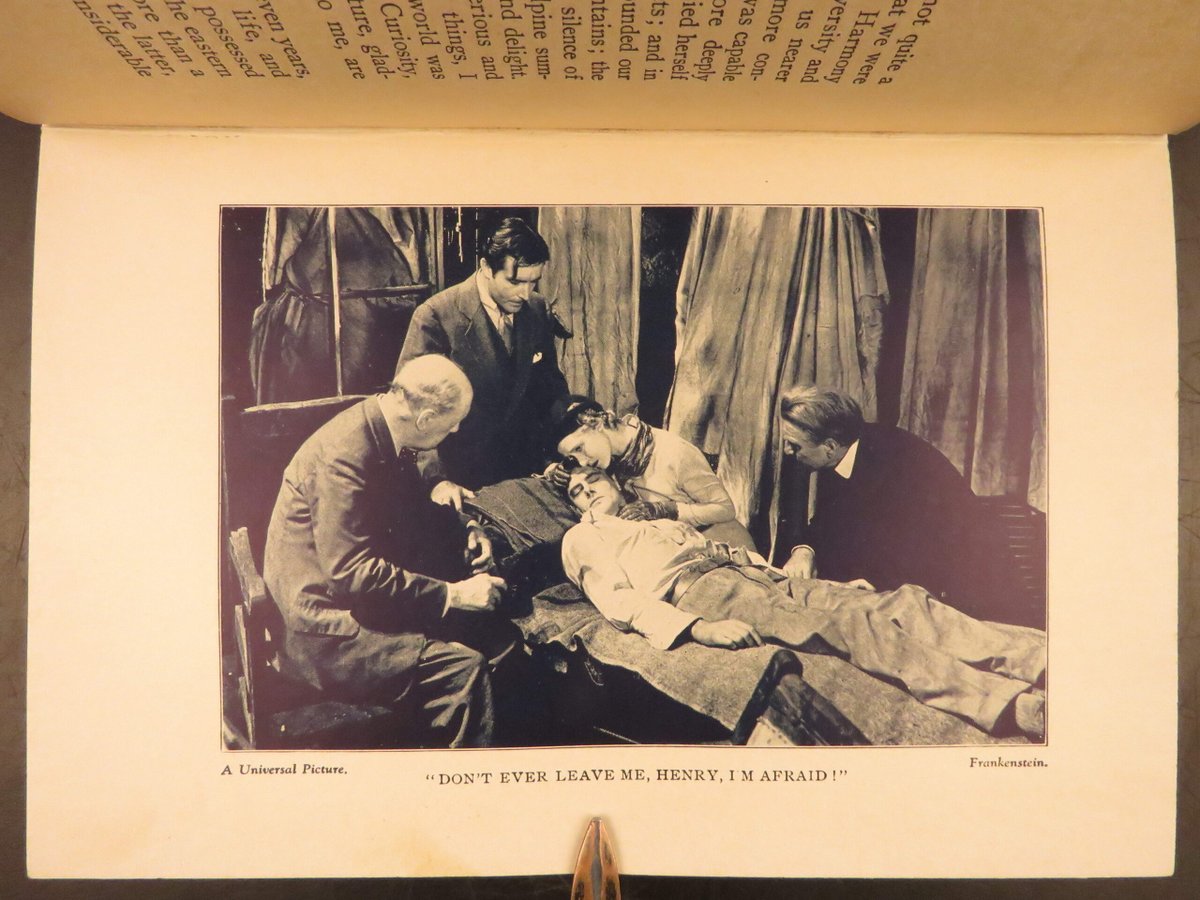 SchilbRareBooks's tweet image. Mary Shelley’s "Frankenstein" is a cornerstone of classic Gothic horror! Full-page movie stills are featured in this 1931 photoplay edition. Interested? ow.ly/oQeL50YNeeU
Want more? ow.ly/oept50YNeeV

#Frankenstein #Shelley #Gothic #ScienceFiction #RareBooks