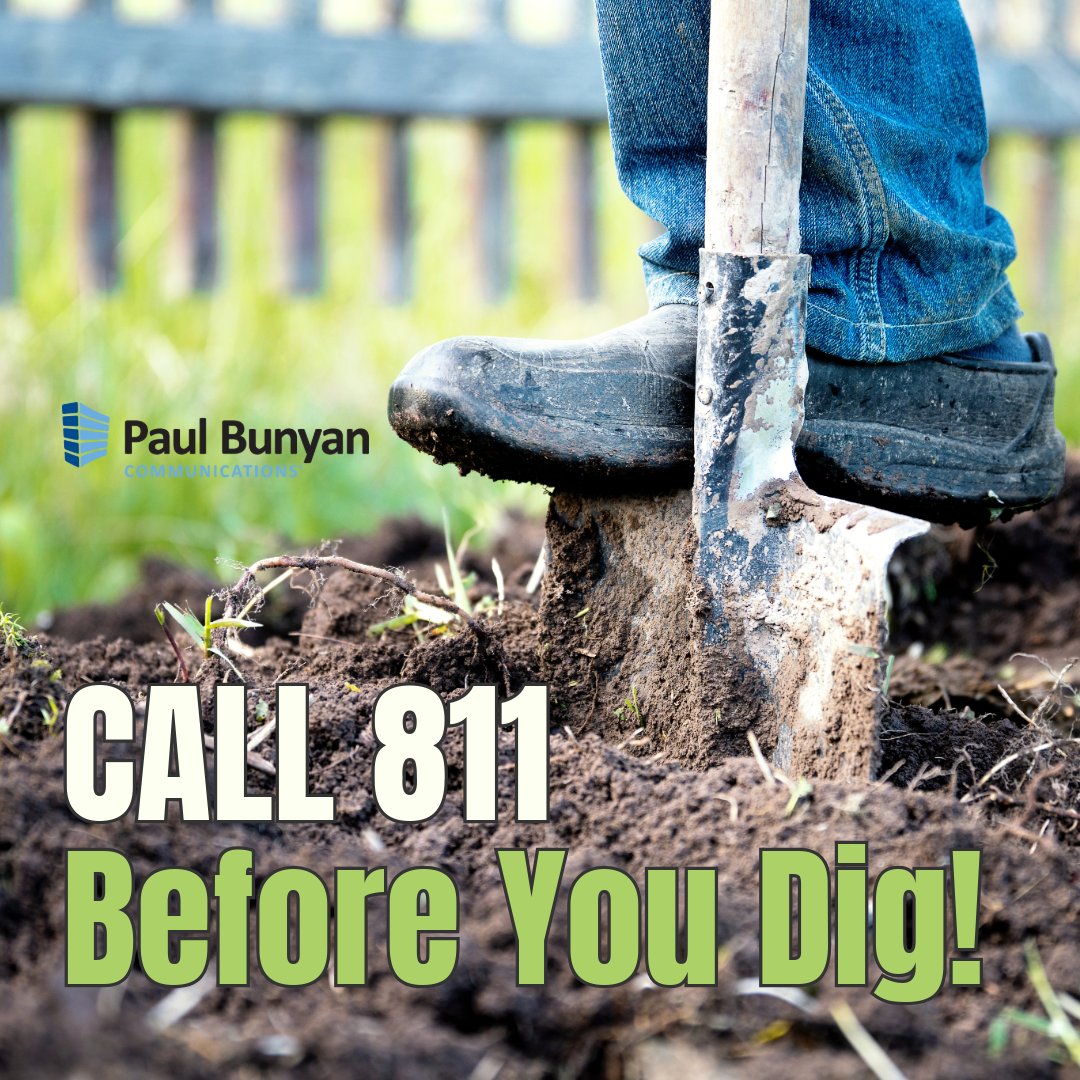 PaulBunyanComm's tweet image. 🚧 Digging this spring? Call 811 before you start. It’s free, fast, and helps prevent dangerous accidents.

#Call811 #BeforeYouDig #StaySafe