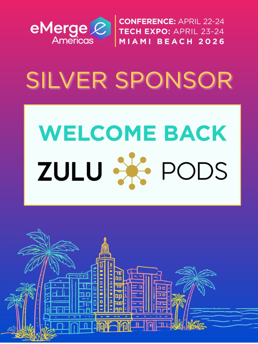 eMergeAmericas's tweet image. We’re proud to welcome @ZuluPods  as a Silver Sponsor at #eMergeAmericas 2026! 🌟 Discover how they’re advancing fluid delivery with innovative, cost-effective solutions that enable affordable mass, optimize fleet maintenance, and enhance performance and safety in #Aerospace &amp;amp;