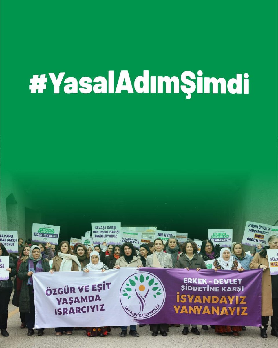 Adil ve onurlu bir barış için,
Bir arada, ortak ve eşit bir yaşam için…

Barış ve Demokratik Toplum sürecinin başarıya ulaşmasının önündeki tüm engeller gecikmeksizin kaldırılmalıdır.

Meclis’in sorumluluğu süreci uzatmak değil; toplumun açık talebi olan yasal düzenlemeleri