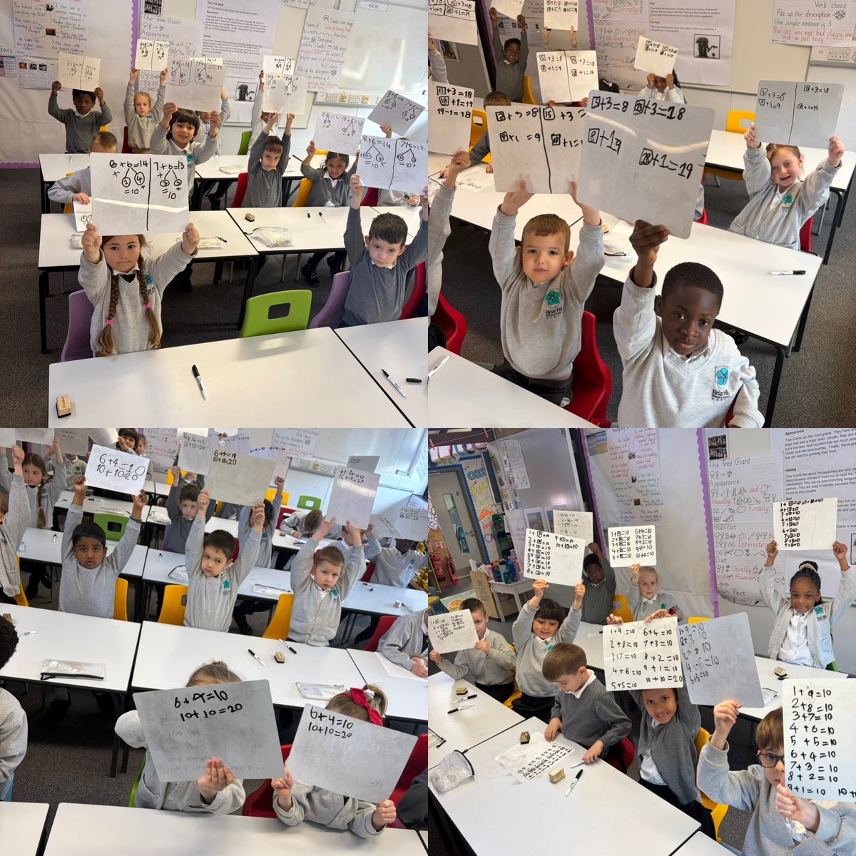 BriarHillSch's tweet image. We practised solving addition and subtraction problems within 20 by partitioning numbers. We are continuing to focus on securing number bonds to help us solve more problems! #Year1 #Maths #NumberBonds