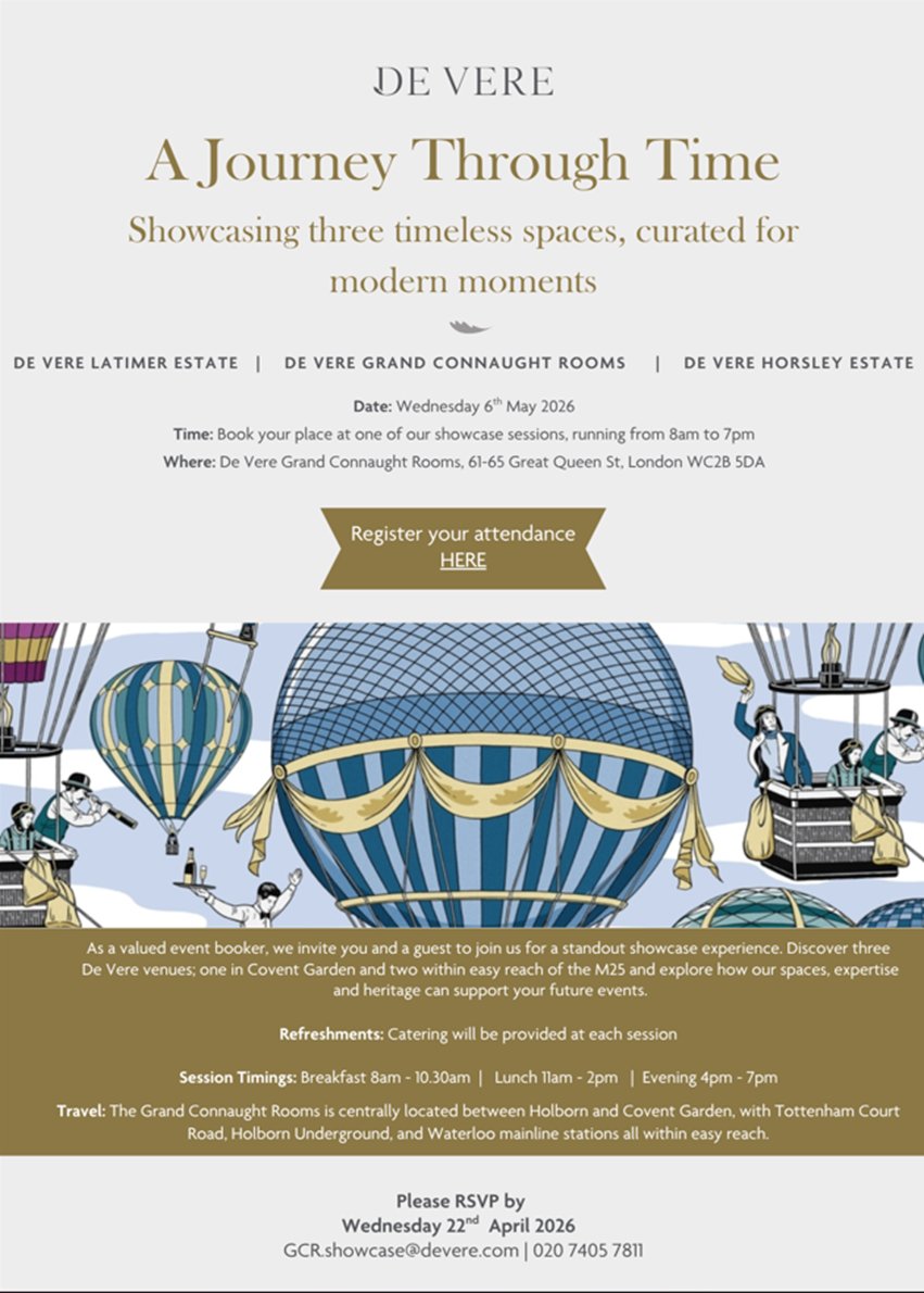 famtasticrocks's tweet image. #Famtastic #DiaryDates for #EventProfs
DeVere Showcase | The Grand Connaught Rooms | 6 May 2026
eventbrite.co.uk/e/the-de-vere-…