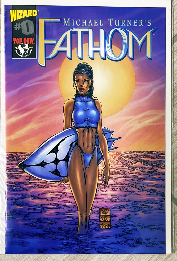 rholmes0520's tweet photo. On this @TopCow Tuesday, we continue to pay tribute to the great Michael Turner. From the fine folks at Wizard Magazine, here’s Michael Turners Fathom #0. Cover by Turner, Weems, and Smith… #Fathom #MichaelTurner #comics #WizardMagazine https://t.co/ED3YBViLsc