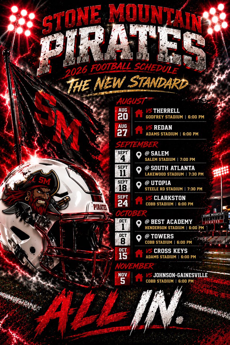 StoneMtnFB's tweet photo. 2026 Schedule Drop! #ALLIN #BlackSwarm https://t.co/3v6Xk9R8fN
