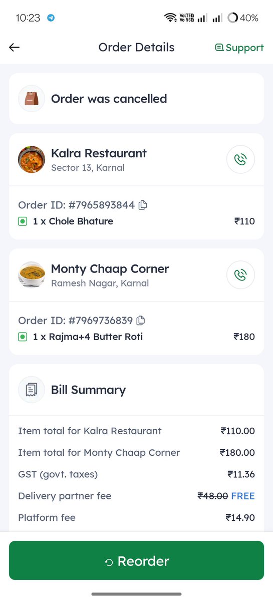 bantugoyal5's tweet photo. @zomatocare @zomato I am ordering on Zomato but my order cancelled and money was deducted from my account but the refund was not a credit. I will try to connect with customer support but it does not help. Please give me solution https://t.co/UDc7cCbtfu