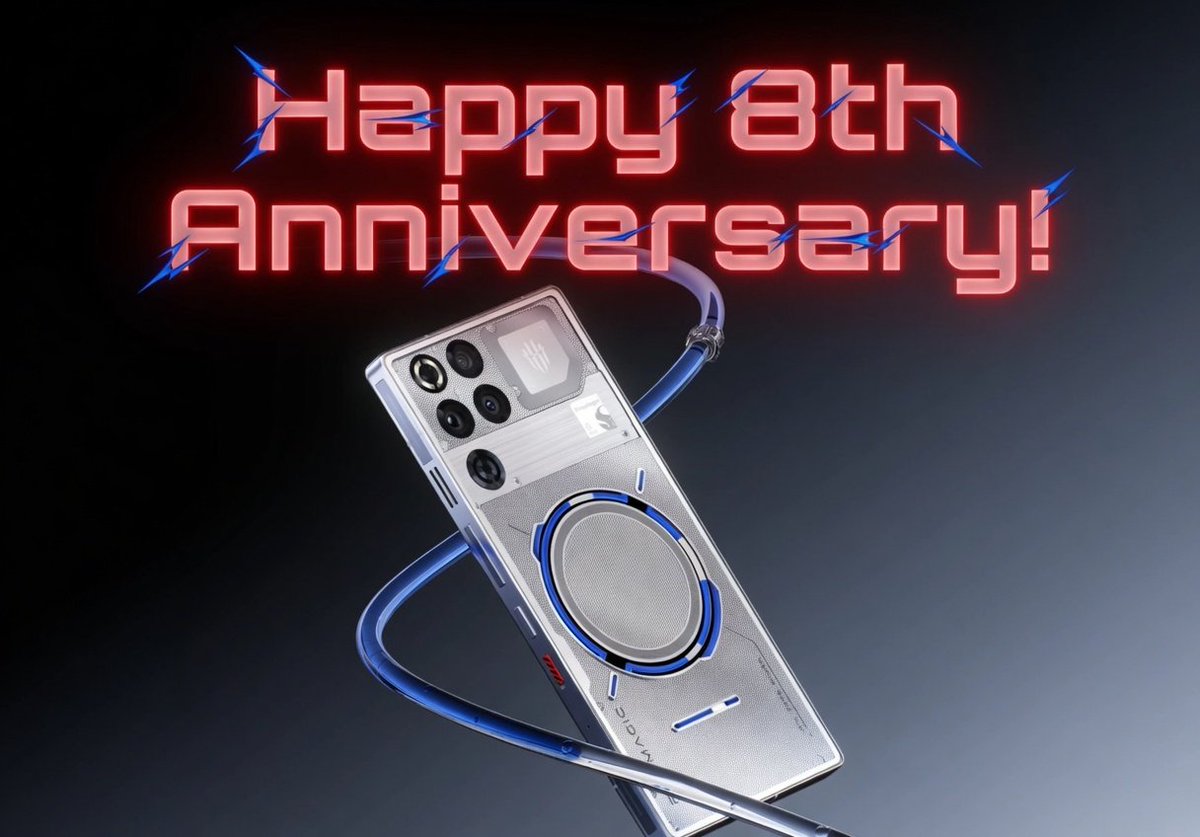 DegenApeDev's tweet photo. Happy 8th Anniversary @redmagicgaming!
From day one you've crushed mobile gaming with insane cooling & performance.
Thanks for the beasts!
Here's to more years of WIN MORE GAMES!
#8YearsOfREDMAGIC https://t.co/39NDYrgdZZ