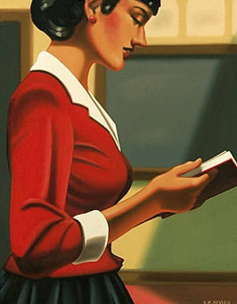 GalvanPero55796's tweet image. How to have a great day: 

• Have a coffee.

• Read a book.

• Go for a walk. 

Repeat if necessary. 

#Afternoon

🖌️ R.Kenton Nelson, (1954).