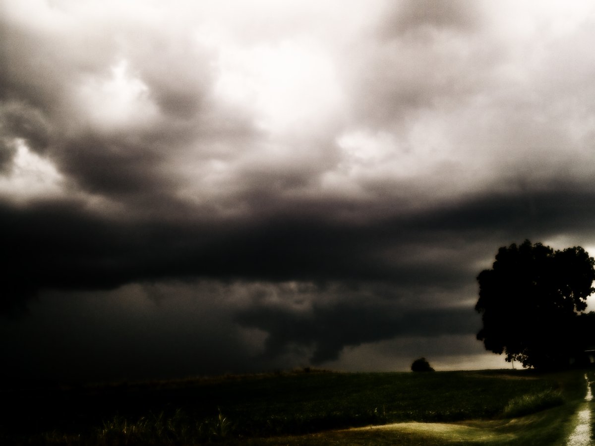 AdamasNemesis's tweet image. It's getting to be that time of the year...when the sun grows high, the days grow long, and you hear thunder echoing across the fields. The place was Kentucky, but the vibes are pure Tornado Alley, in my capture, "Summer Storm Rising".

#art #photography #clouds #cloudscape